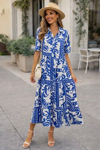 Inner Circle Floral Tiered Maxi Dress - All About Me Boutique