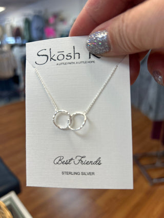 Interlocking Circle "Best Friends" Necklace – Sterling Silver by Skosh - All About Me Boutique