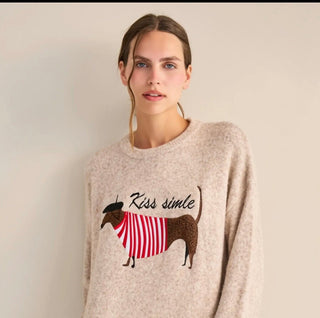 Jade by Jane Parisian Dog Graphic Sweater - All About Me Boutique