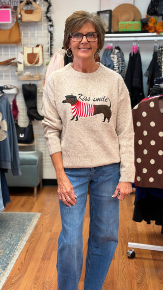 Jade by Jane Parisian Dog Graphic Sweater - All About Me Boutique