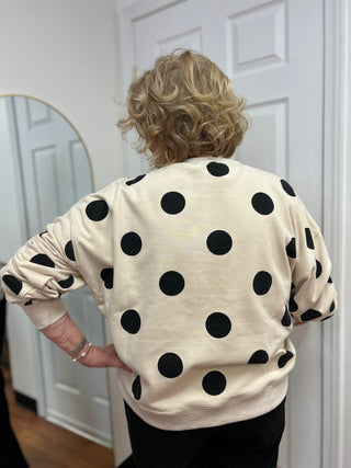 Jade by Jane Polka Dot Sweatshirt - All About Me Boutique