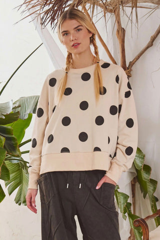 Jade by Jane Polka Dot Sweatshirt - All About Me Boutique