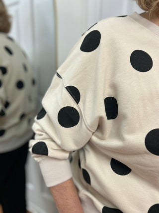 Jade by Jane Polka Dot Sweatshirt - All About Me Boutique