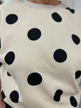 Jade by Jane Polka Dot Sweatshirt - All About Me Boutique