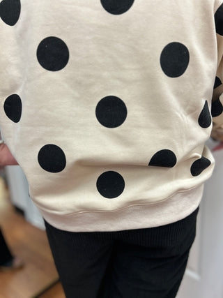 Jade by Jane Polka Dot Sweatshirt - All About Me Boutique