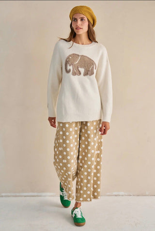 Jade by Jane Textured Elephant Knit Sweater - All About Me Boutique