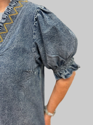 Jodifl Washed Denim Dress - All About Me Boutique