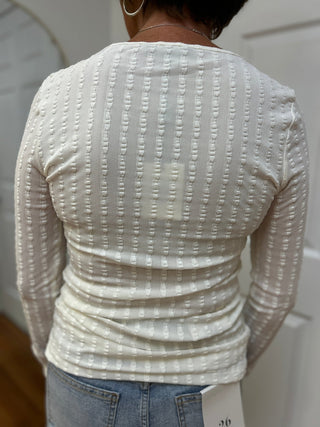 Lior Long Sleeve Mesh Blouse - All About Me Boutique