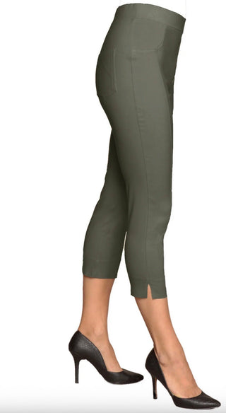 Lior Paris Rosie Slim Fit Pull - On Capri – High - Waist Stretch Trousers - All About Me Boutique