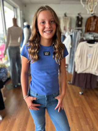 Lulu Mac Girls Baby Doll Top - Royal Blue - All About Me Boutique