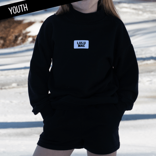 LuLu Mac Girls Black French Terry Long-Sleeve Top - All About Me Boutique