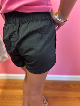 LuLu Mac Girls Black Solid Shorts - All About Me Boutique