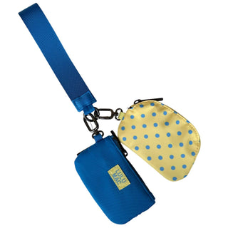 LuLu Mac Girls Butter & Blue Dots Wrist Wallet - All About Me Boutique