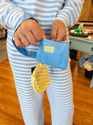 LuLu Mac Girls Butter & Blue Dots Wrist Wallet - All About Me Boutique