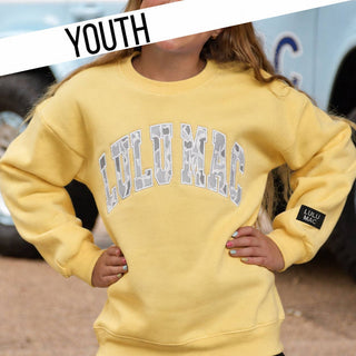 LuLu Mac Girls Butter Camo Logo Sweatshirt - All About Me Boutique