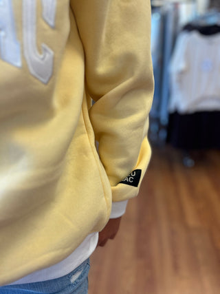 Lulu Mac Girls Color Block Butter/White Stitch Sweatshirt - All About Me Boutique