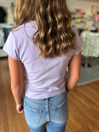 LuLu Mac Girls Lavender Baby Doll Top - All About Me Boutique