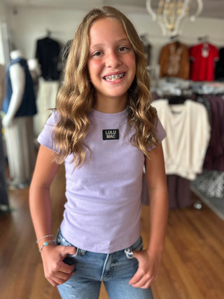 LuLu Mac Girls Lavender Baby Doll Top - All About Me Boutique