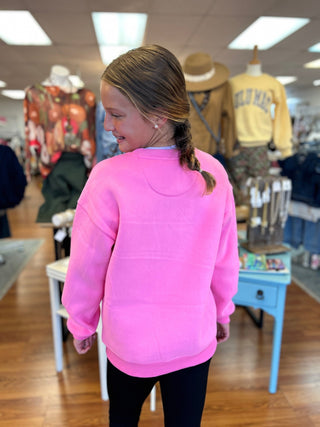 LuLu Mac Girls Leopard Bubblegum Sweatshirt - All About Me Boutique