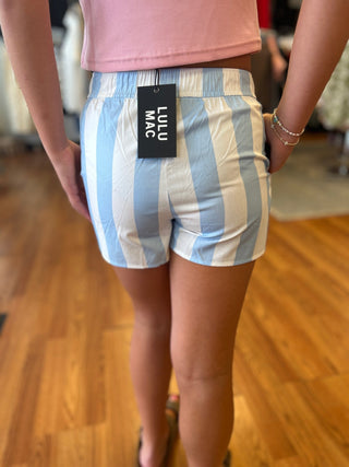 LuLu Mac Girls Light Blue Darby Shorts - All About Me Boutique