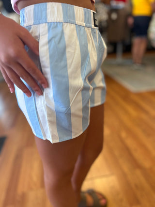 LuLu Mac Girls Light Blue Darby Shorts - All About Me Boutique
