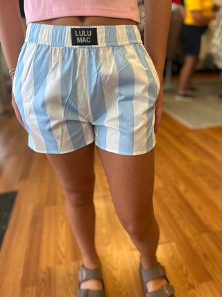 LuLu Mac Girls Light Blue Darby Shorts - All About Me Boutique