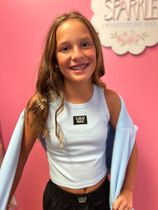 Lulu Mac Girls Light Blue Tank - All About Me Boutique
