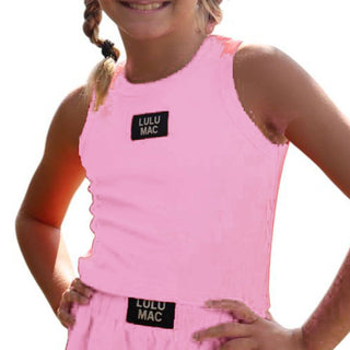 LuLu Mac Girls Light Pink Solid Tank - All About Me Boutique