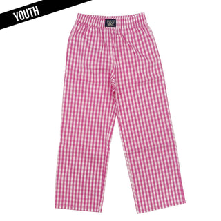 LuLu Mac Girls Pink Gingham Pants - All About Me Boutique