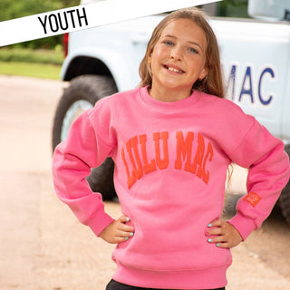 Lulu Mac Girls Pink/Orange Puff Sweatshirt - All About Me Boutique