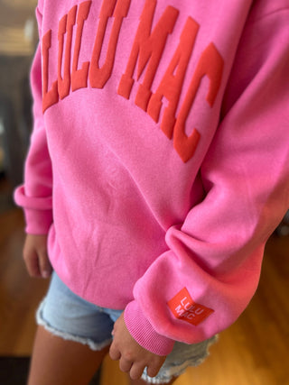 Lulu Mac Girls Pink/Orange Puff Sweatshirt - All About Me Boutique