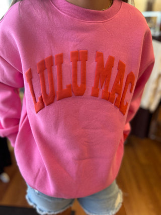 Lulu Mac Girls Pink/Orange Puff Sweatshirt - All About Me Boutique