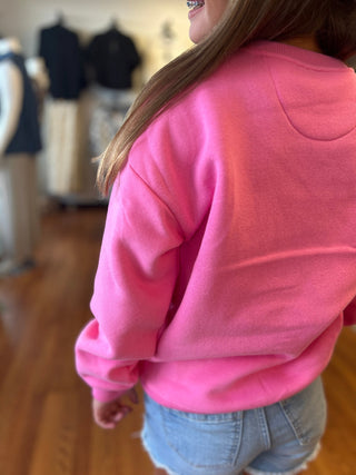 Lulu Mac Girls Pink/Orange Puff Sweatshirt - All About Me Boutique