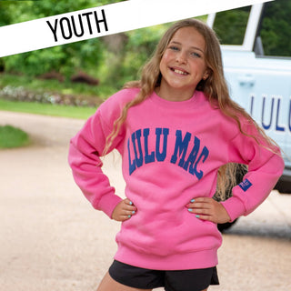 LuLu Mac Girls Pink/Royal Puff Sweatshirt - All About Me Boutique