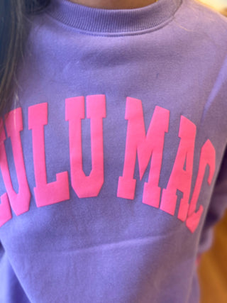 LuLu Mac Girls Purple/Pink Puff Sweatshirt - All About Me Boutique