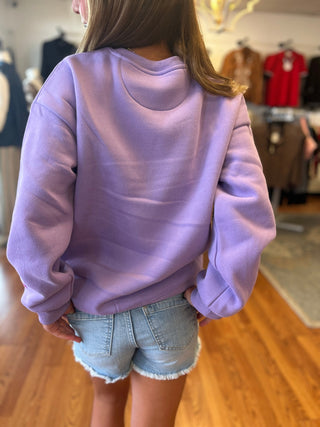 LuLu Mac Girls Purple/Pink Puff Sweatshirt - All About Me Boutique