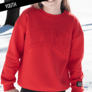 LuLu Mac Girls Red Monochromatic Sweatshirt - All About Me Boutique