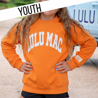 LuLu Mac Girls Tennessee Orange & White Puff Sweatshirt - All About Me Boutique