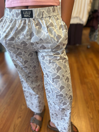 LuLu Mac Girls White Camo Pants - All About Me Boutique