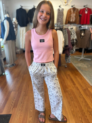 LuLu Mac Girls White Camo Pants - All About Me Boutique