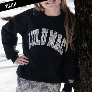LuLu Mac Kids Black Camo Logo Sweatshirt - All About Me Boutique