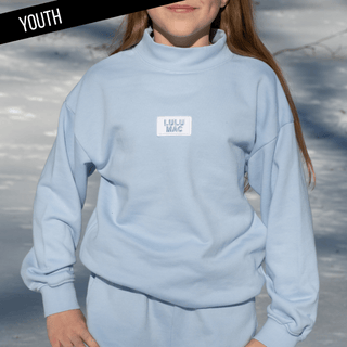 LuLu Mac Long Sleeve Terry Cloth Top - Light Blue - All About Me Boutique