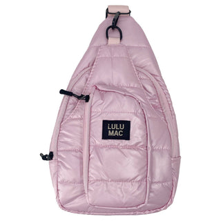 LuLu Mac Puffer Metallic Sling Bag - Rose Gold - All About Me Boutique