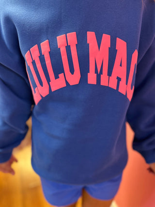 LuLu Mac Royal/Pink Puff Sweatshirt - All About Me Boutique