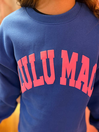 LuLu Mac Royal/Pink Puff Sweatshirt - All About Me Boutique