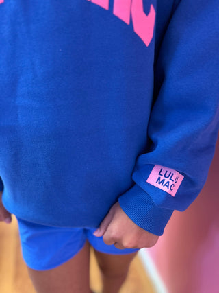 LuLu Mac Royal/Pink Puff Sweatshirt - All About Me Boutique