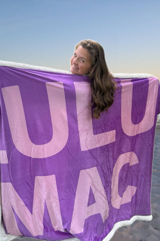 LuLu Mac Sherpa-Lined Throw Blanket - All About Me Boutique