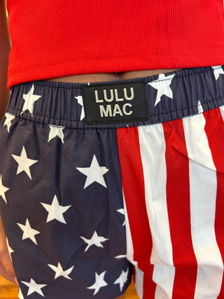 Lulu Mac Stars And Stripes Boxer Shorts - All About Me Boutique