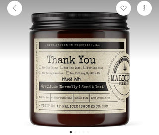 Malicious Women Co Organic Soy Jar Candles - All About Me Boutique
