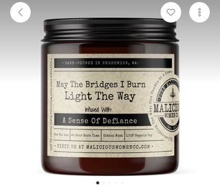 Malicious Women Co Organic Soy Jar Candles - All About Me Boutique